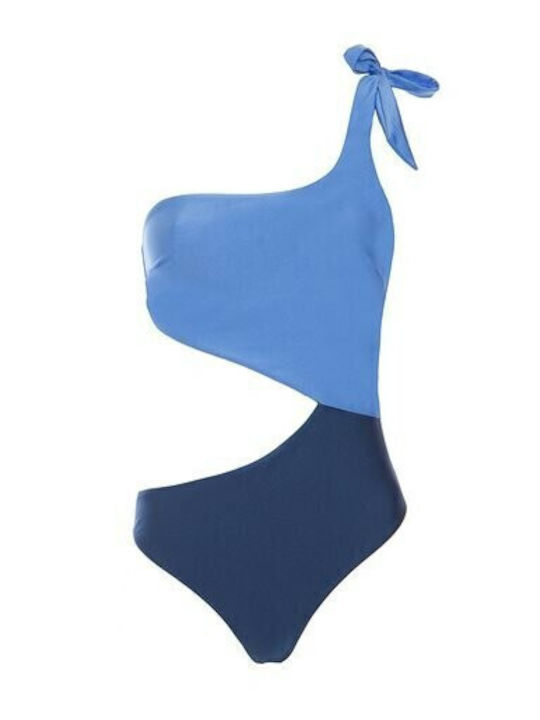 Badeanzug Mit Öffnungen Blau