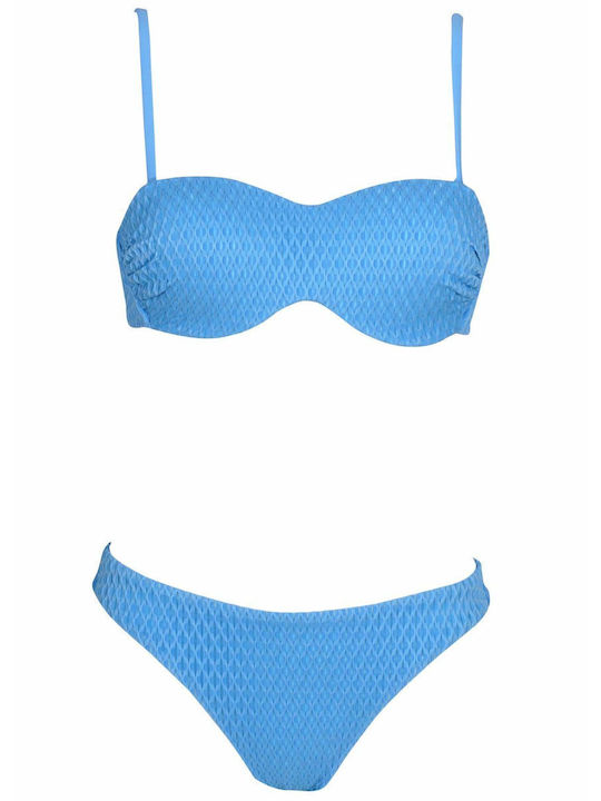 G Secret Set Bikini cu Umplutură Albastru deschis