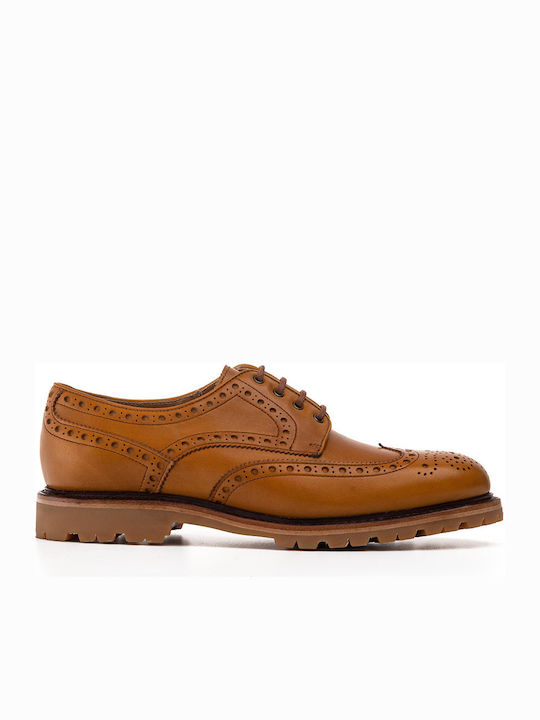 Perlamoda Leder Herren Oxfords Tabac Braun