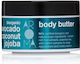 Aroma BIO AVOCADO Feuchtigkeitsspendende Butter Körperpflege mit Duft Kokosnuss für Alle Hauttypen 200ml