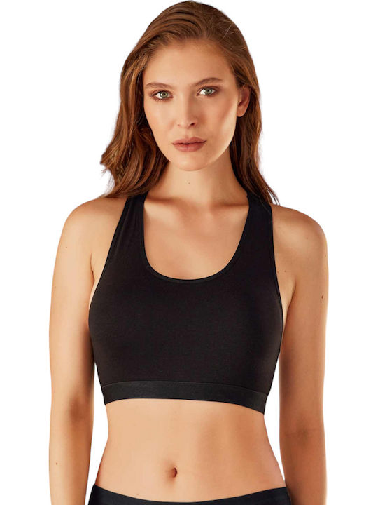 Berrak Women's Sports Bra without Padding Black