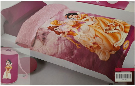 Disney Pătură pentru copii Single cu Umplutură Microfiber Princess Roz 170x220buc
