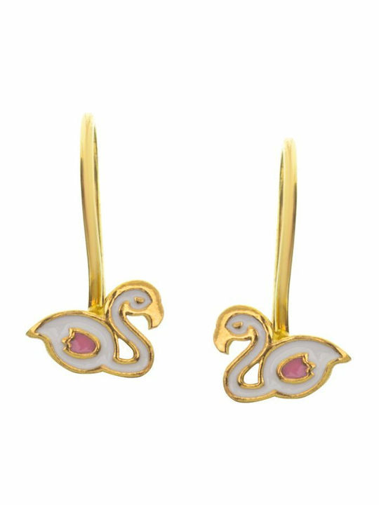 Paraxenies Gold Plated Silver Pendants Kids Earrings