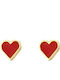 Paraxenies Gold Plated Kids Earrings Studs Hearts from Silver