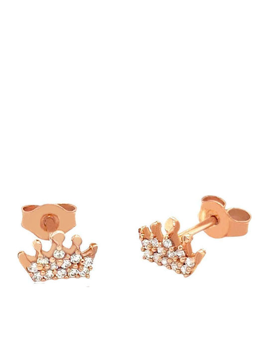 Xryseio Cercei pentru copii Studs Coroane din Aur 9K