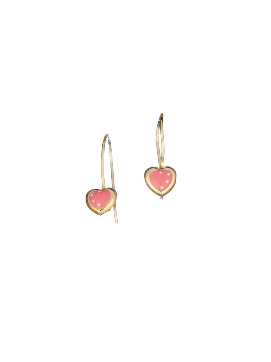 Papoulidis Jewellery Gold Studs Kids Earrings Hearts 14K