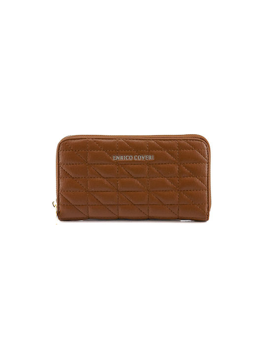 Enrico Coveri Large Women's Wallet Tabac Brown