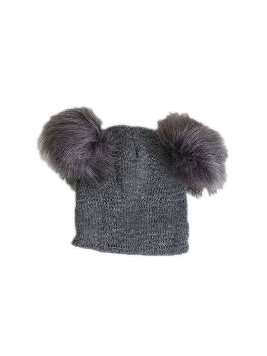 Chica Kids Beanie Knitted Gray