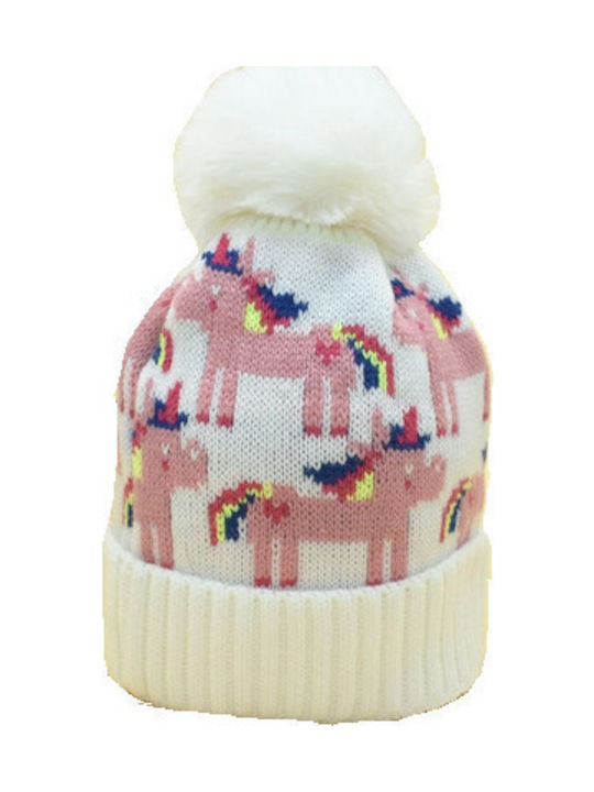 Kinder Mütze Gestrickt Beige