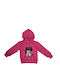Kinder-Sweatshirt mit Kapuze Rosa