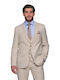 Dezign Men's Suit with Vest Beige