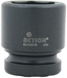 Action Socket Pneumatic Hex with Square Drive 1/2" Diameter 22mm
