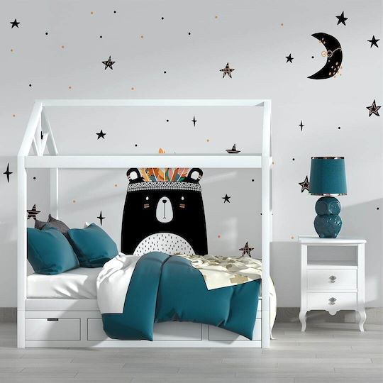 Caravelshop Детска стикерна за стена Стена 130x120бр