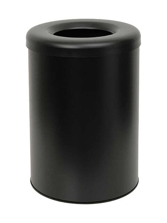 Pam & Co Office Metal Waste Bin 12lt Black 25x25x30cm