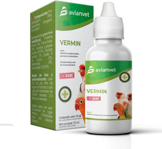 Avianvet Vermin Βιταμίνη για Ωδικά Πτηνά 15ml