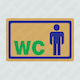 Infosign WC Sign Men's 7x11.5cm 17468