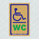 Infosign Πινακίδα WC ΑμεΑ 7x11cm 17472