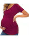 Queen Mother Maternity Top Fuchsia