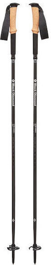 Black Diamond Pair of Compact Carbon Fiber Trekking Poles with 3 Sections Black 405gr