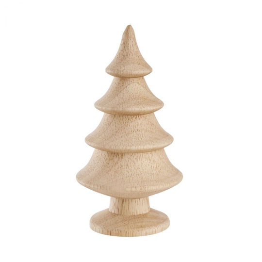 Decorațiune de Crăciun Lemn Braduleț 17.5cm. Bej