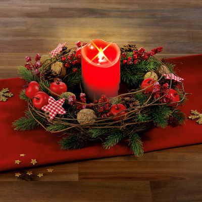 Christmas Plastic Red Battery Candle