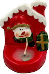 Christmas Ceramic Red Candle