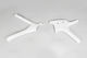 UFO Motorcycle Frame Protectors Yamaha YZ 250 / YZ 125 White