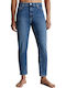 Ανδρικό Παντελόνι Τζιν Cropped με Relaxed Εφαρμογή Denim Blue