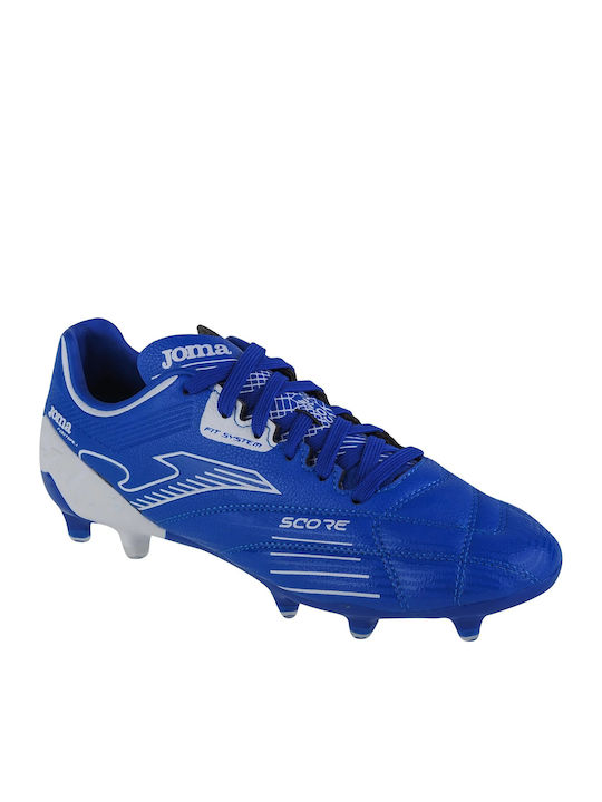 Joma Score Ποδοσφαιρικά Παπούτσια με Τάπες FG Μπλε
