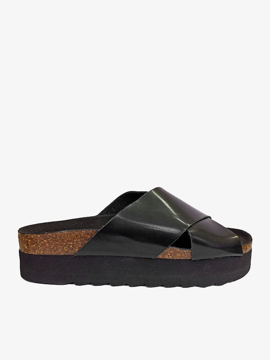 Women's Flat Sandals Flatforms in Black Color