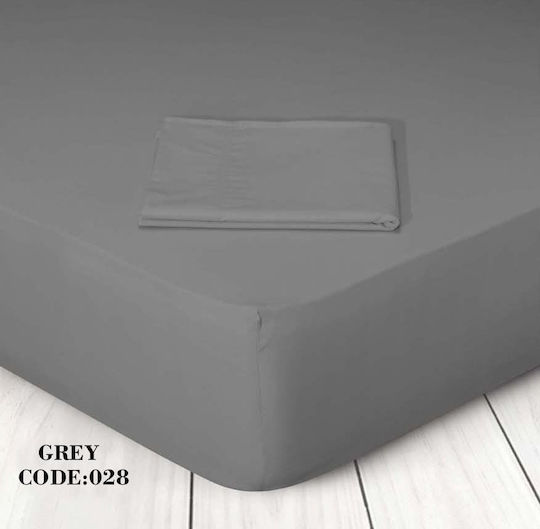 Marwa Bettlaken Super-Doppel mit Gummiband 160x200+30cm. Gray