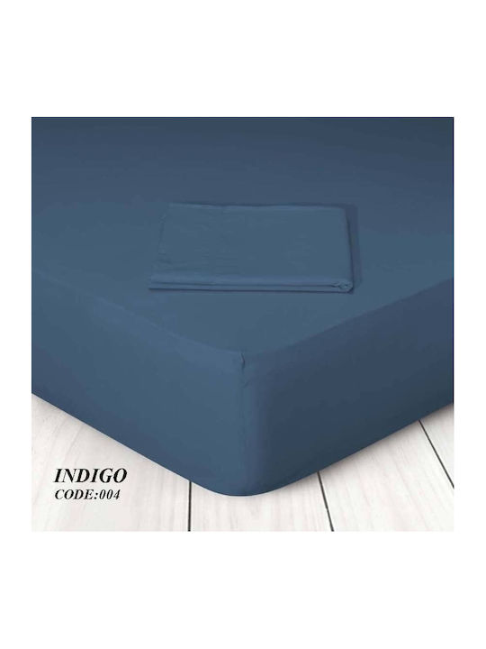 Marwa Sheet Super-Double with Elastic 160x200+30cm. Blue