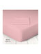 Marwa Bettlaken Super-Doppel mit Gummiband 160x200+30cm. Rosa