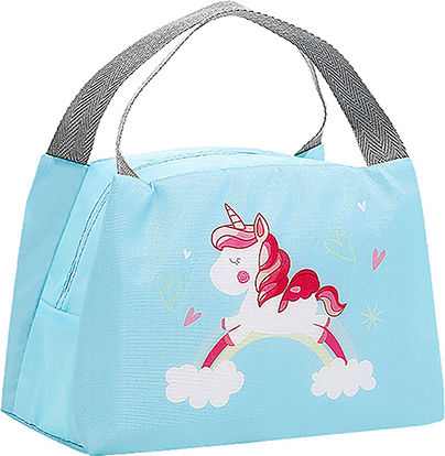 Justnote Unicorn School Insulated Hand Lunch Bag Light Blue