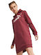 Puma Mini Athletic Dress Long Sleeve with Hood Burgundy