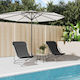 vidaXL Lounger-Armchair Beach with Recline 3 Sl...