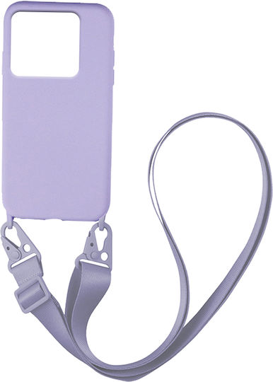 Sonique CarryHang Liquid Back Cover Silicone 0.5mm with Strap Lilac (Xiaomi 13 Pro)