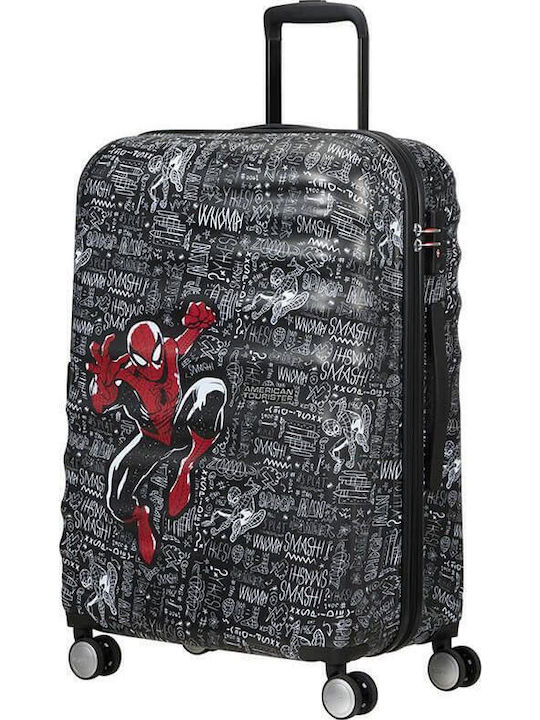 American Tourister Disney Wavebreaker Medium Hard Suitcase Spider-Man Sketch with 4 Wheels Height 67cm
