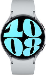 Samsung Galaxy Watch6 LTE Aluminium 44mm Αδιάβροχο με Παλμογράφο (Ασημί)