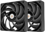 Thermaltake TOUGHFAN 12 Pro High Static Pressure Gehäuselüfter 120mm mit Verbindung 4-Pin PWM 2Stück Schwarz