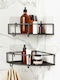 Umbra Metallic Corner Wall-Mounted Bathroom Shelf with 2 Tiers 23x23x8cm