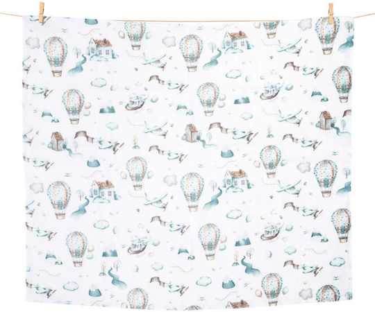 Jukki Pânză Tricou Swaddle Blanket Alb 70x80cm