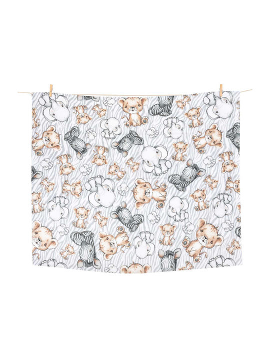 Jukki Flannel Swaddle Blanket Gray 70x80cm
