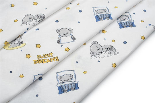 Dimcol Sweet Dreams 554 Cotton Swaddle Wrap White 80x80cm.