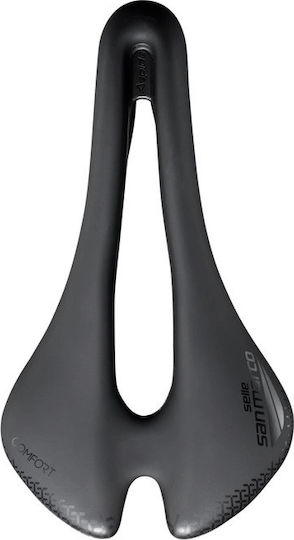San Marco Aspide Short Open-fit Comfort Dynamic Wide Black Bicycle Saddle Racing