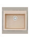Crown R-60 Economic 6860 686010 Drop-In Spüle aus Verbundgranulat B60xT49.5cm Metallic Ice