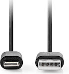Nedis 233-2480 USB-A to Lightning Cable Μαύρο 2m (CCGL39300BK20)
