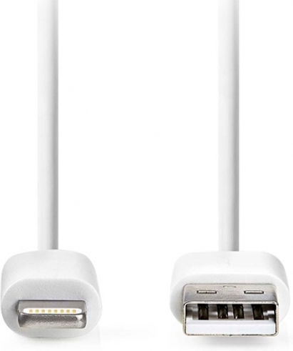 Nedis 233-2479 USB-A to Lightning Cable 12W Λευκό 2m (CCGL39300WT20)