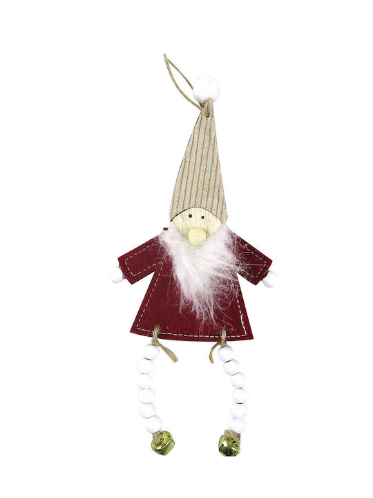 Hängender Zwerge Ornament Stoff Rot 24x11cm