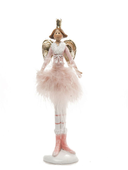 Christmas Plastic Figure Ballet dancer Pink Height 17.5cm